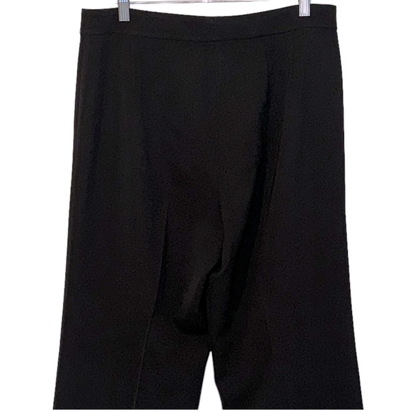 St. John Caviar Black Wide Leg Trouser Career Pants Size 12 - Picture 5 of 12